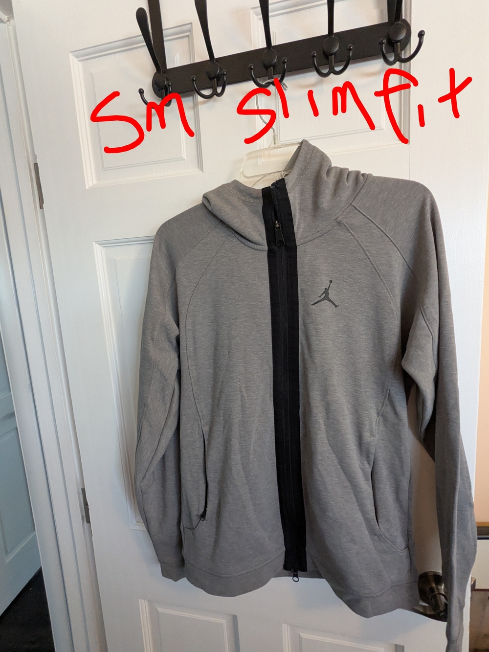 Nike Jordan Gray/ Black Full-Zip Hoodie And Joggers